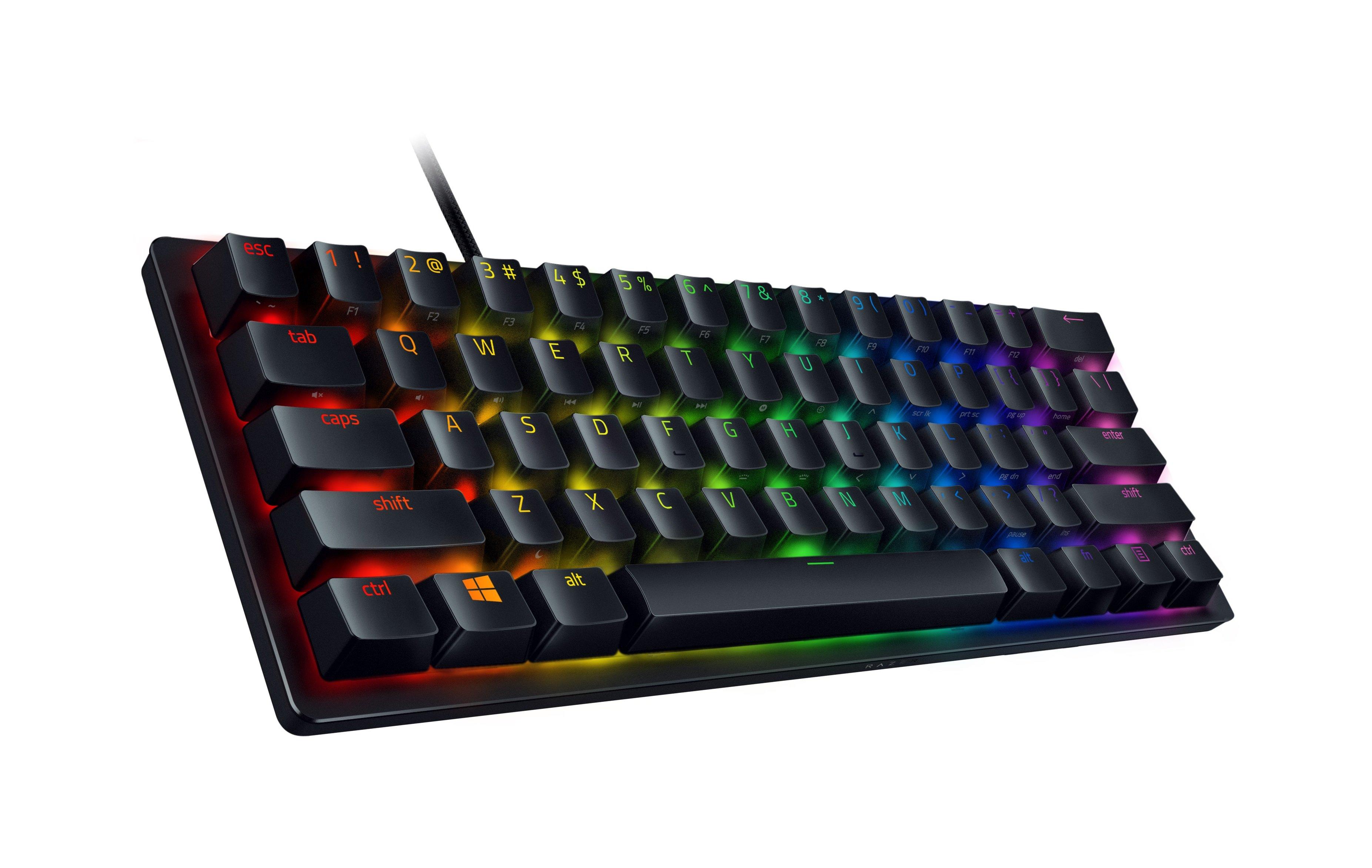 Razer Huntsman Mini 60 Percent Optical Purple Switches Wired Gaming Keyboard