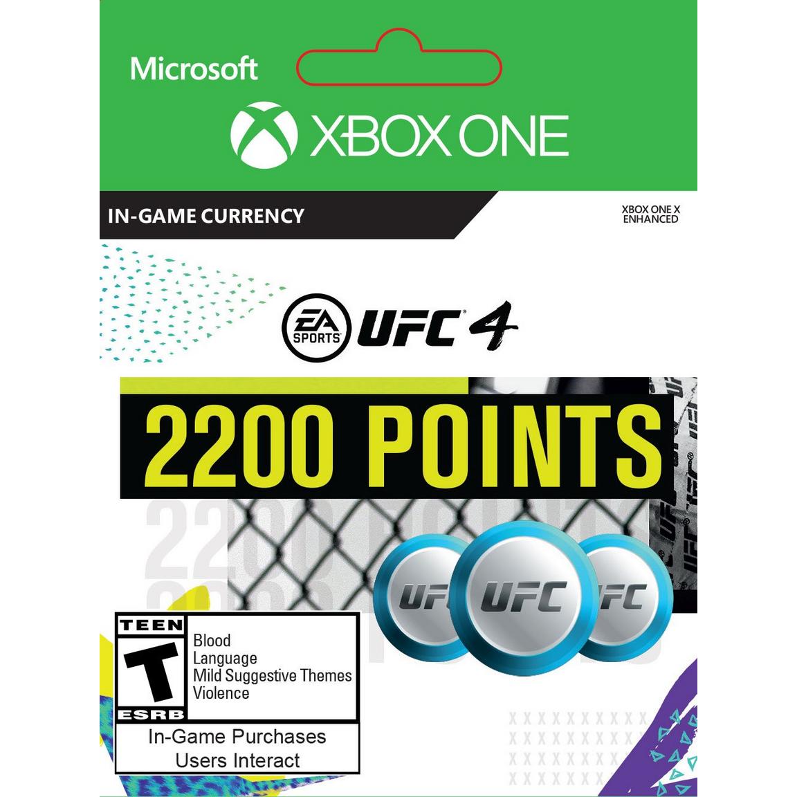 EA Sports UFC 4 Ultimate Team 2,200 UFC Points - Xbox One, Digital -  Electronic Arts, 7F6-00255