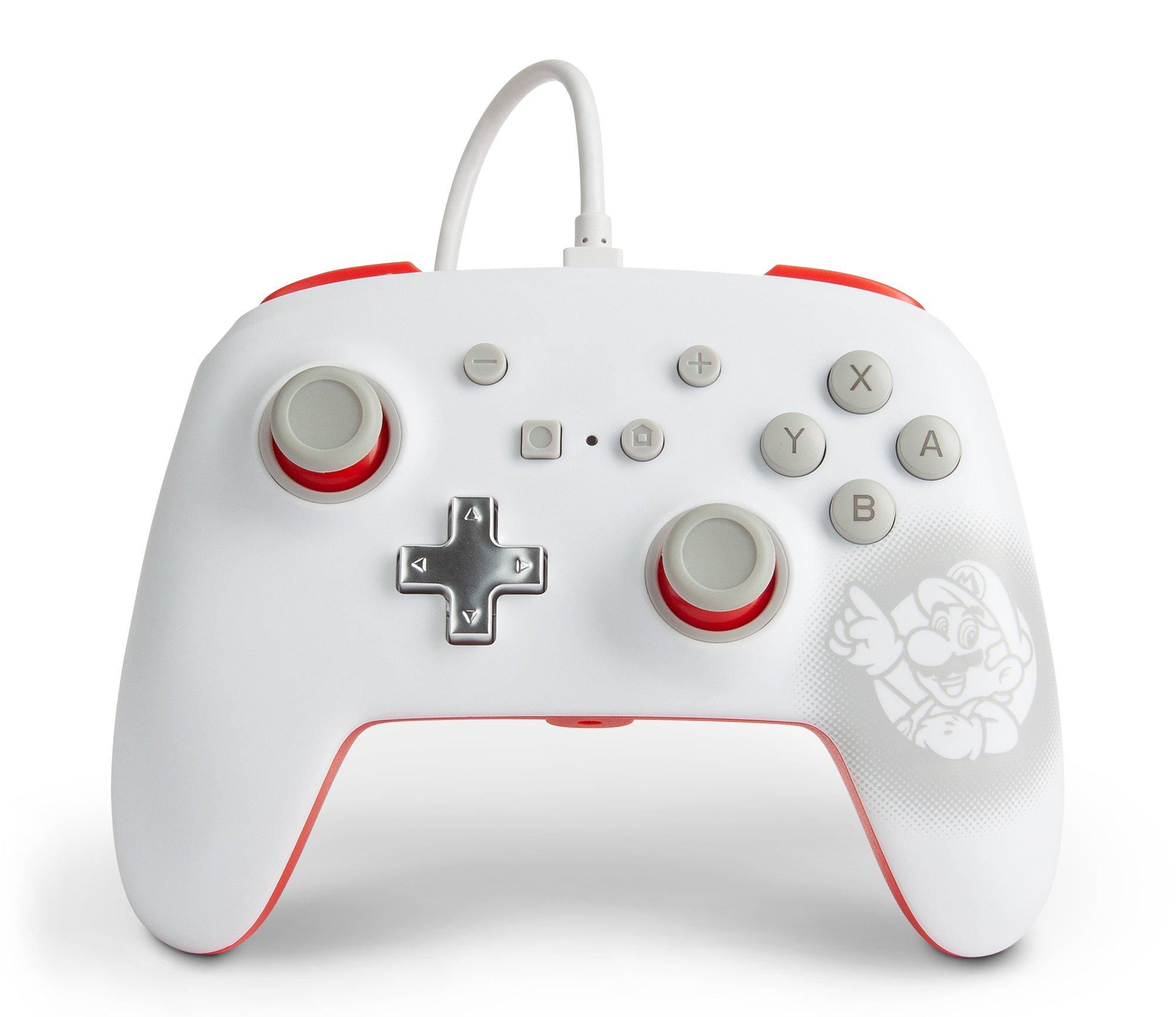 list item 1 of 9 PowerA Enhanced Wired Controller for Nintendo Switch - Super Mario Bros. Mario White 