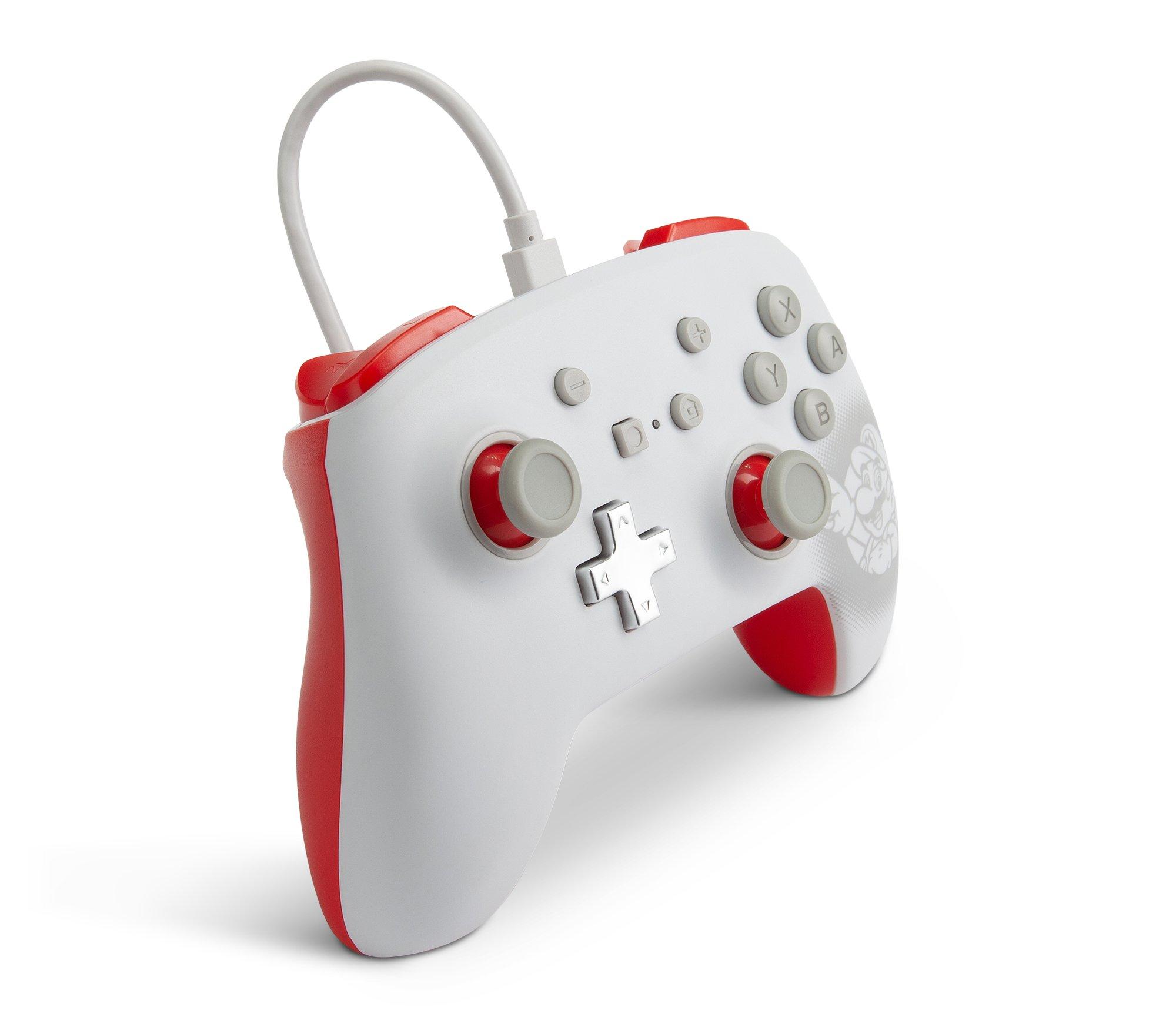 list item 5 of 9 PowerA Enhanced Wired Controller for Nintendo Switch - Super Mario Bros. Mario White 