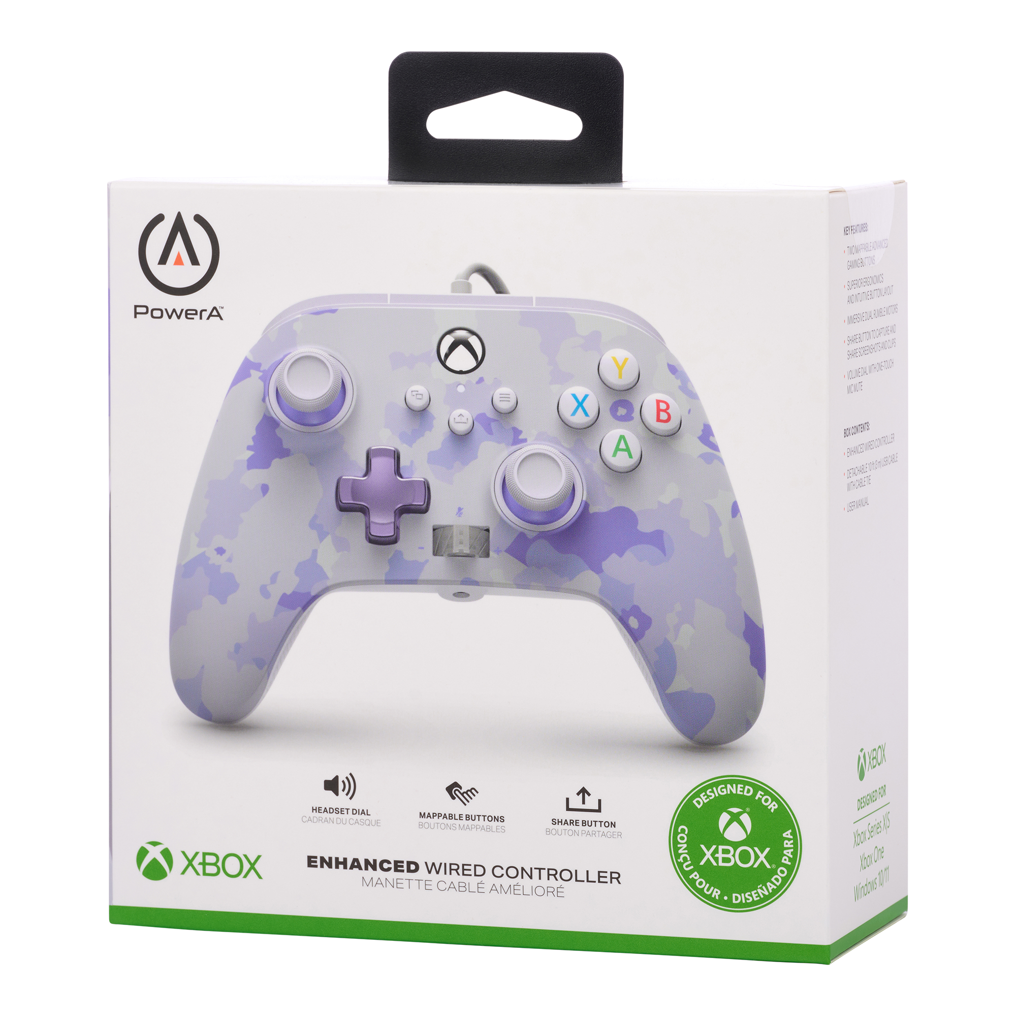 PowerA Enhanced Wired Controller for Xbox Series X/S Purple Camo