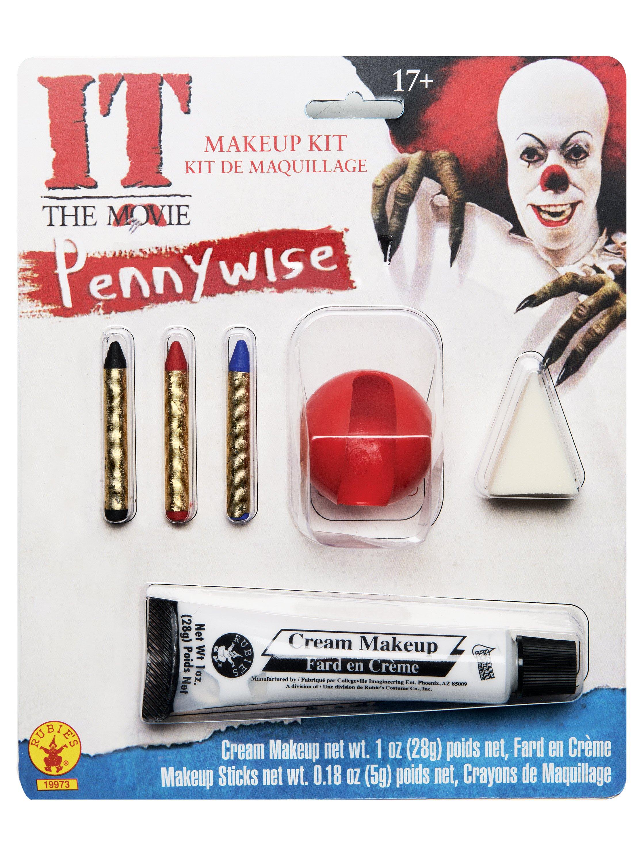 Clown Exclusive Makeup Kit | Adult | Unisex | Blue/Orange/Red | One-Size | Fun Costumes