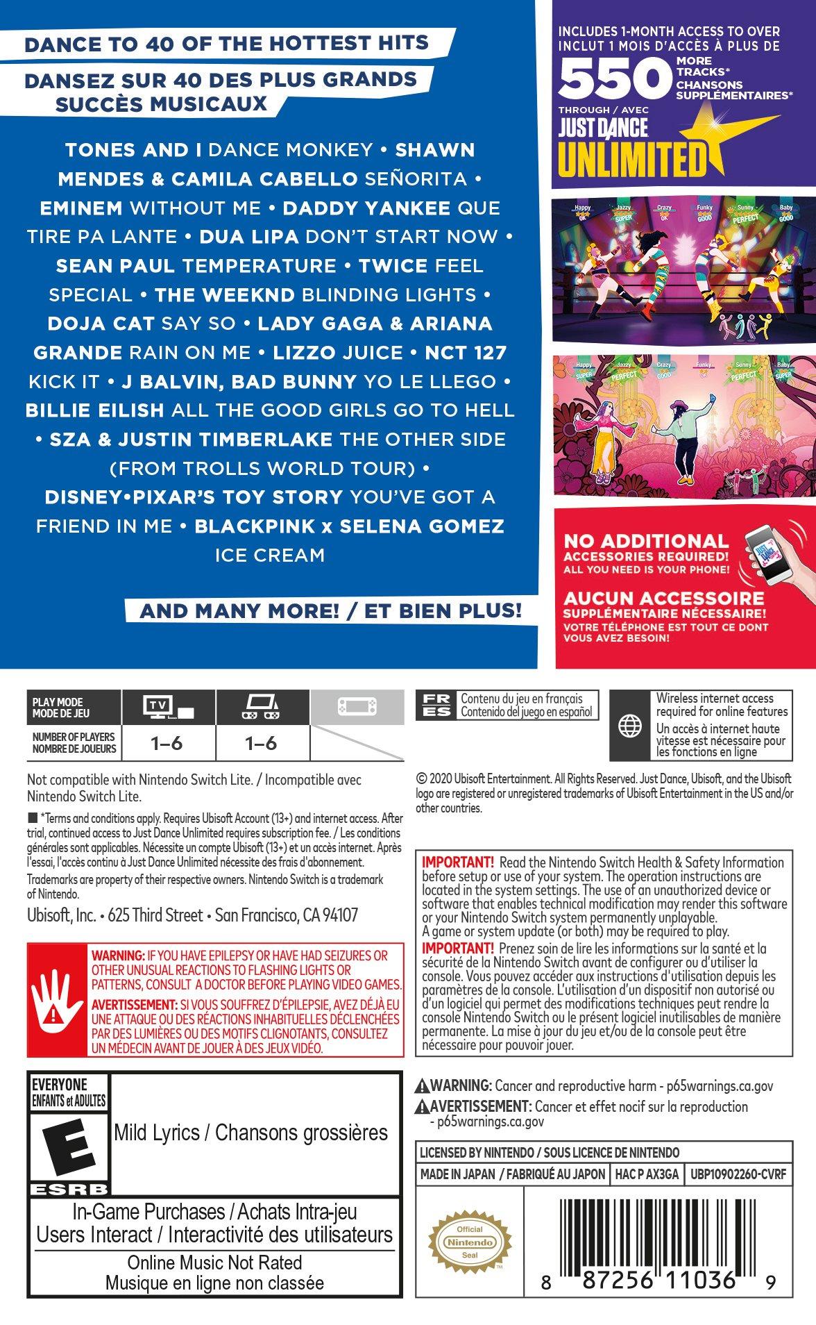 Just Dance 2021 - Nintendo Switch | Ubisoft | GameStop