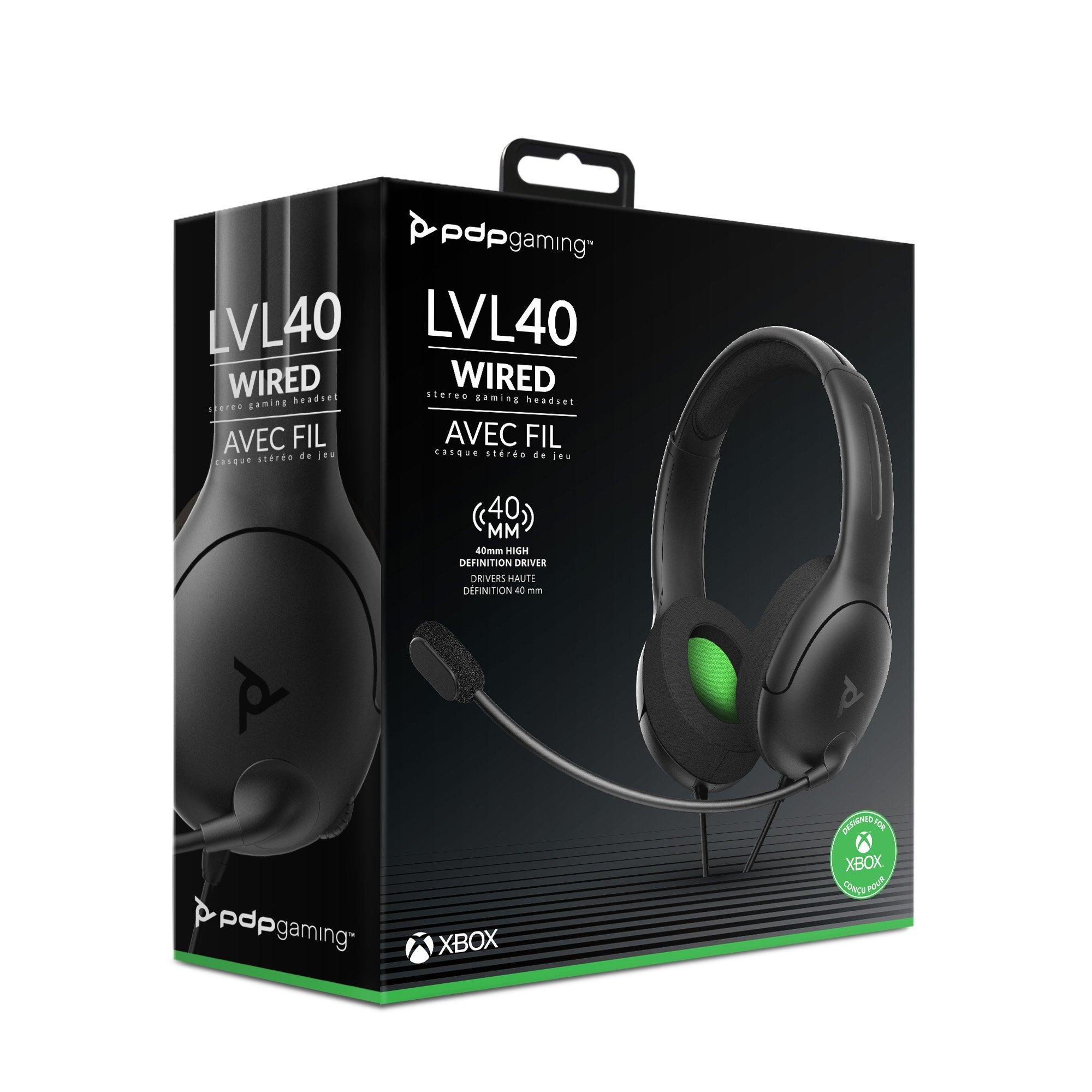 PDP Gaming LVL40 Wired Stereo Gaming Headset with Noise Cancelling