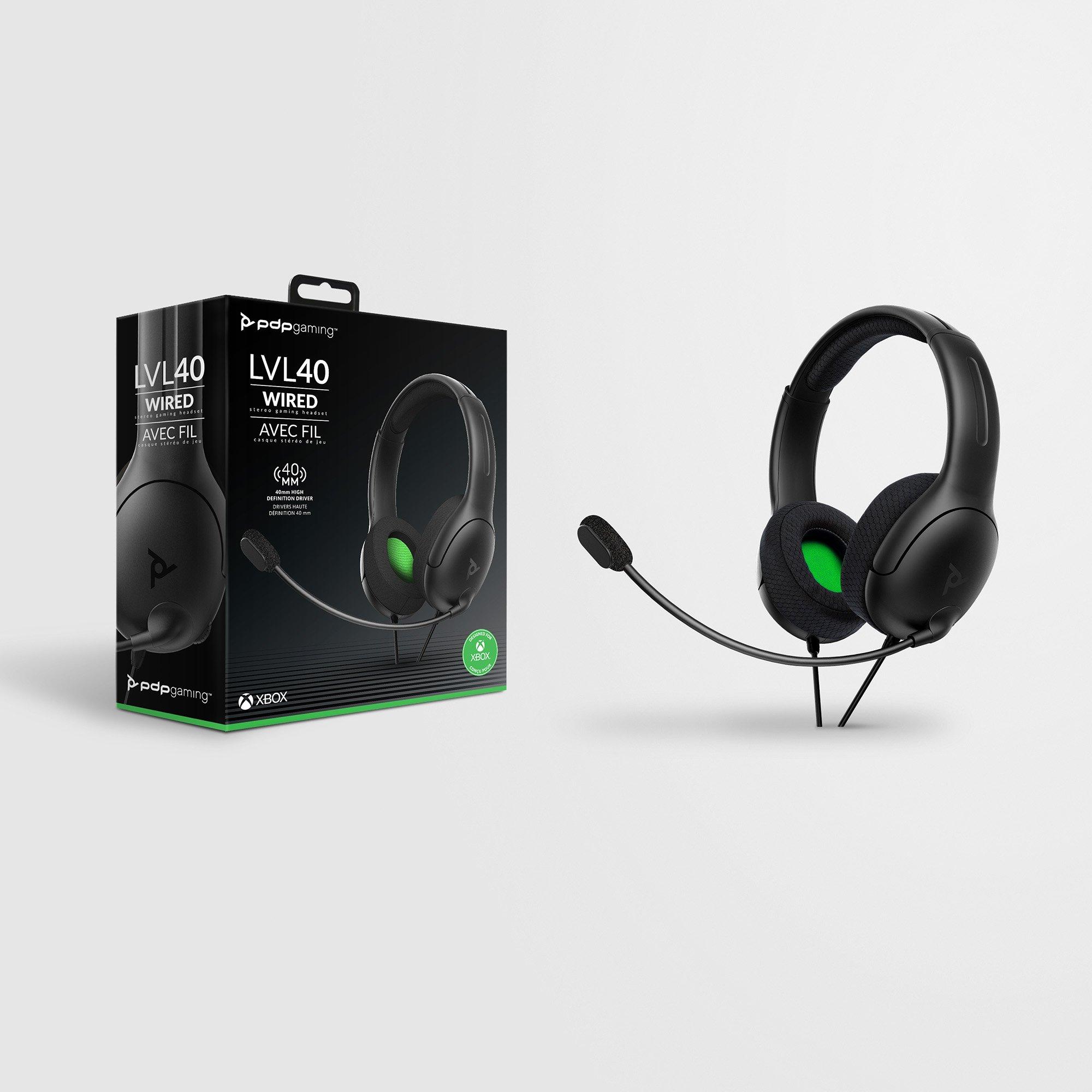 PDP XB One LVL40 Wired Stereo Headset Xbox One - Black/Green