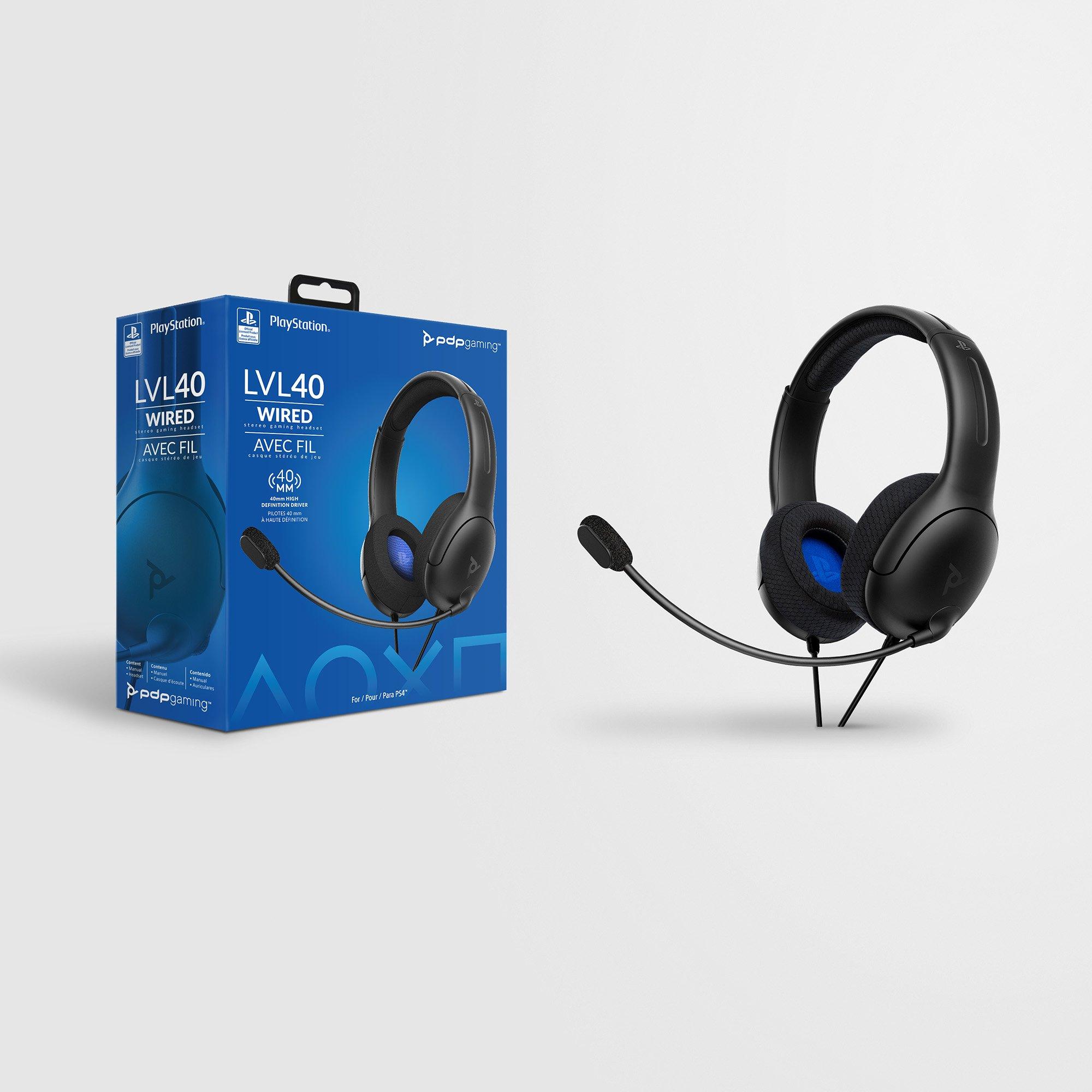 Level Up Your Game  LVL40 Wired Stereo Gaming Headset for PlayStation 