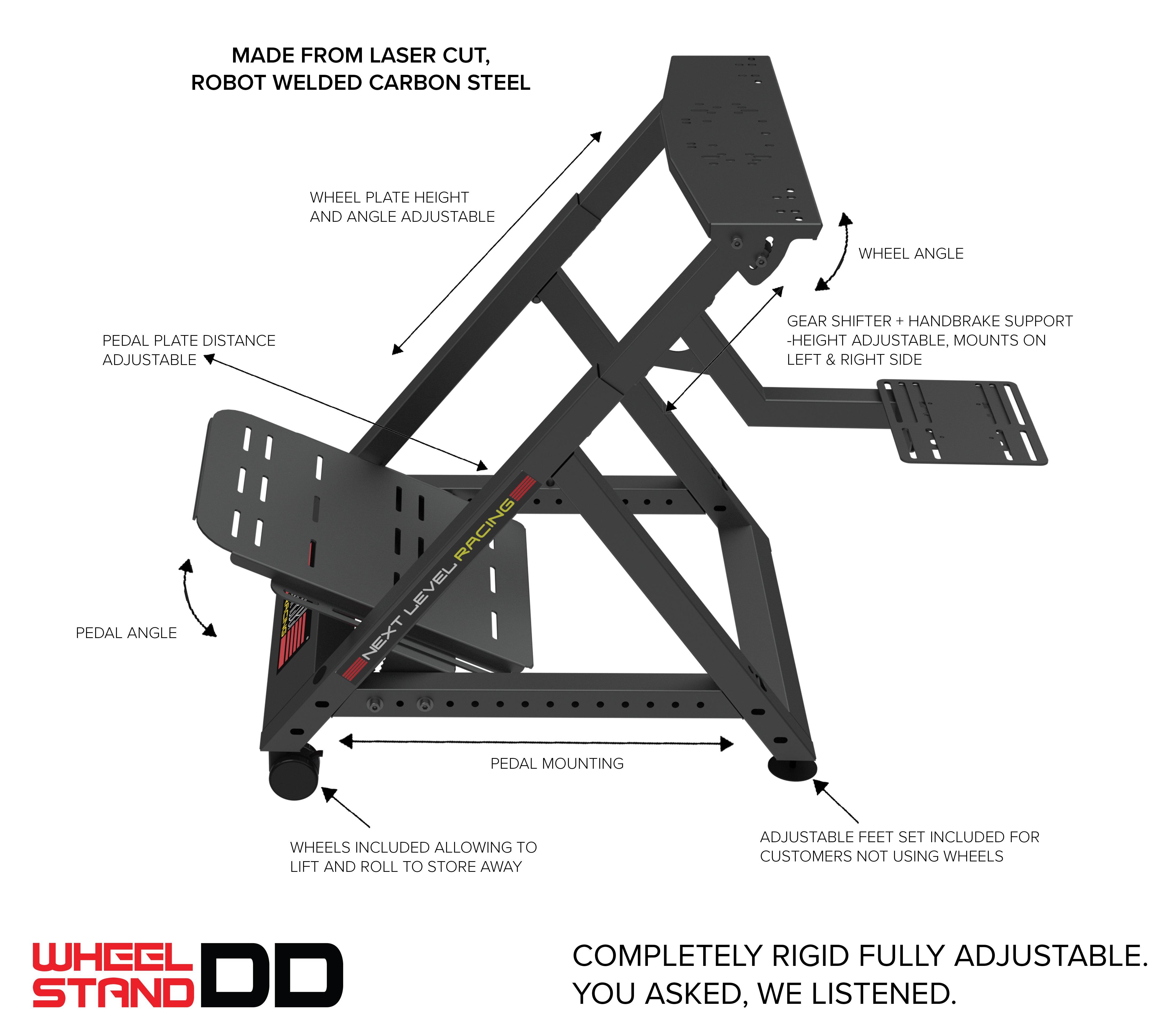 最大77％オフ！ ASYストアVIVO Racing Wheel Stand with Gear Shifter and Pedal Mount  Wheel, Shift