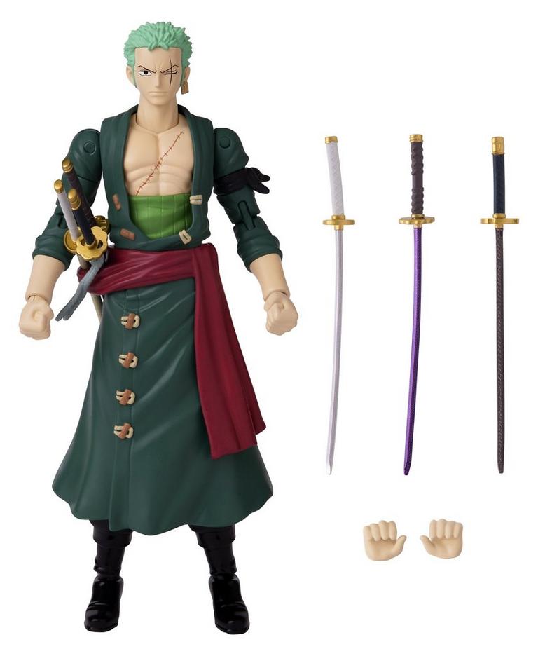 Bandai One Piece Zoro Anime Heroes 6.5-in Action Figure