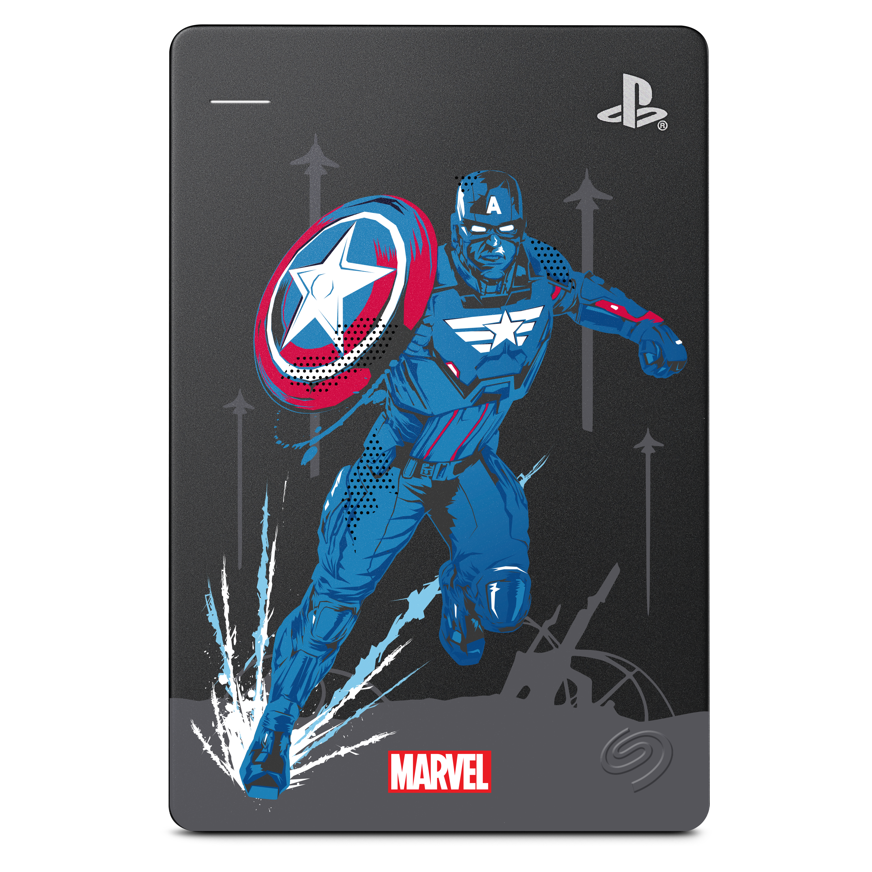 list item 1 of 7 Marvel's Avengers Captain America Special Edition Game Drive 2TB for PlayStation 4 GameStop Exclusive