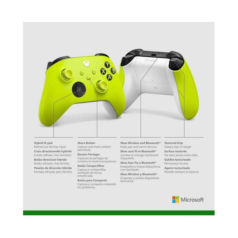 Rebelión secuencia Cerdito Microsoft Xbox Series X Wireless Controller Electric Volt | GameStop