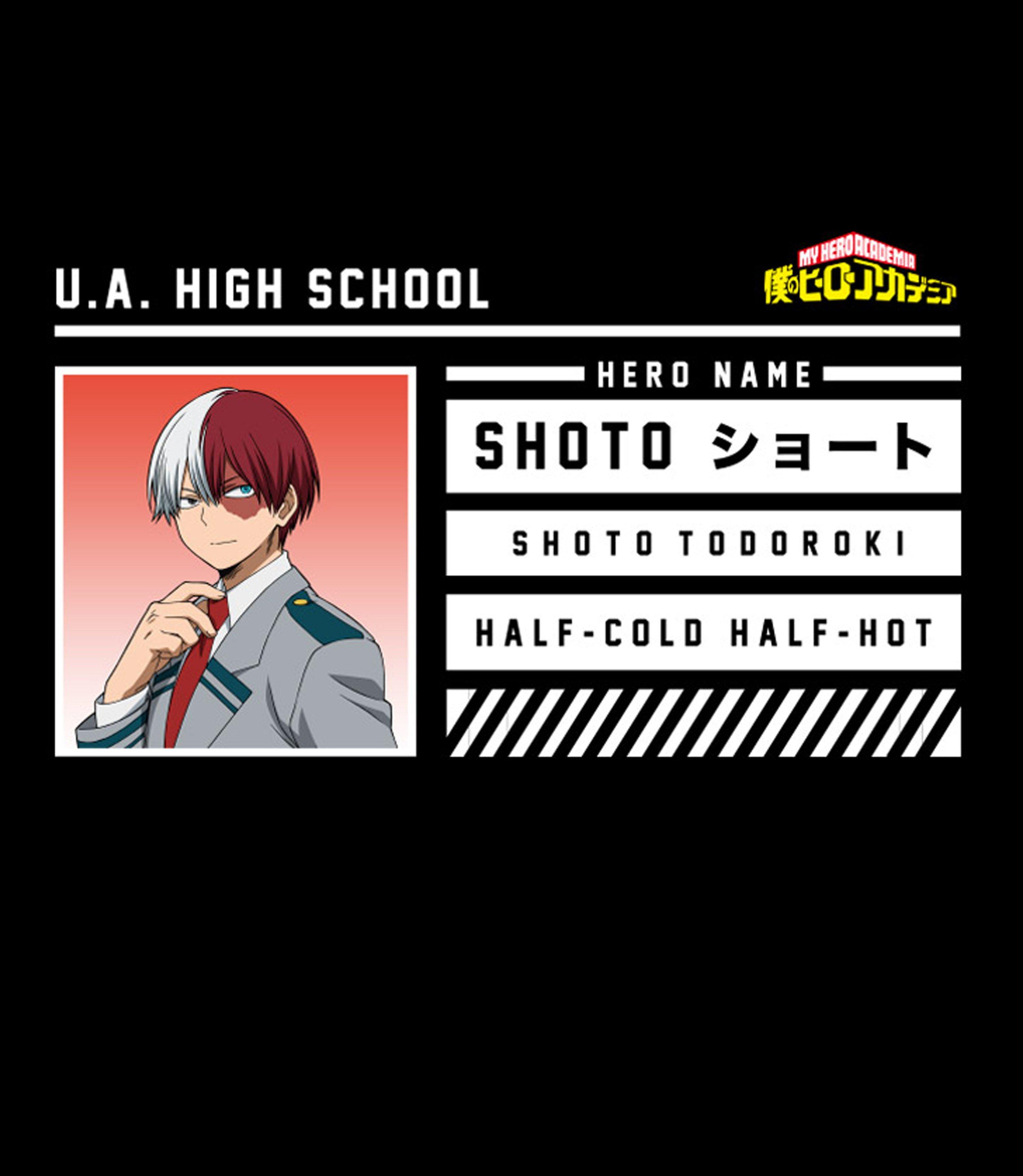 universitetsområde Tyggegummi sarkom My Hero Academia Todoroki Shoto ID T-Shirt | GameStop