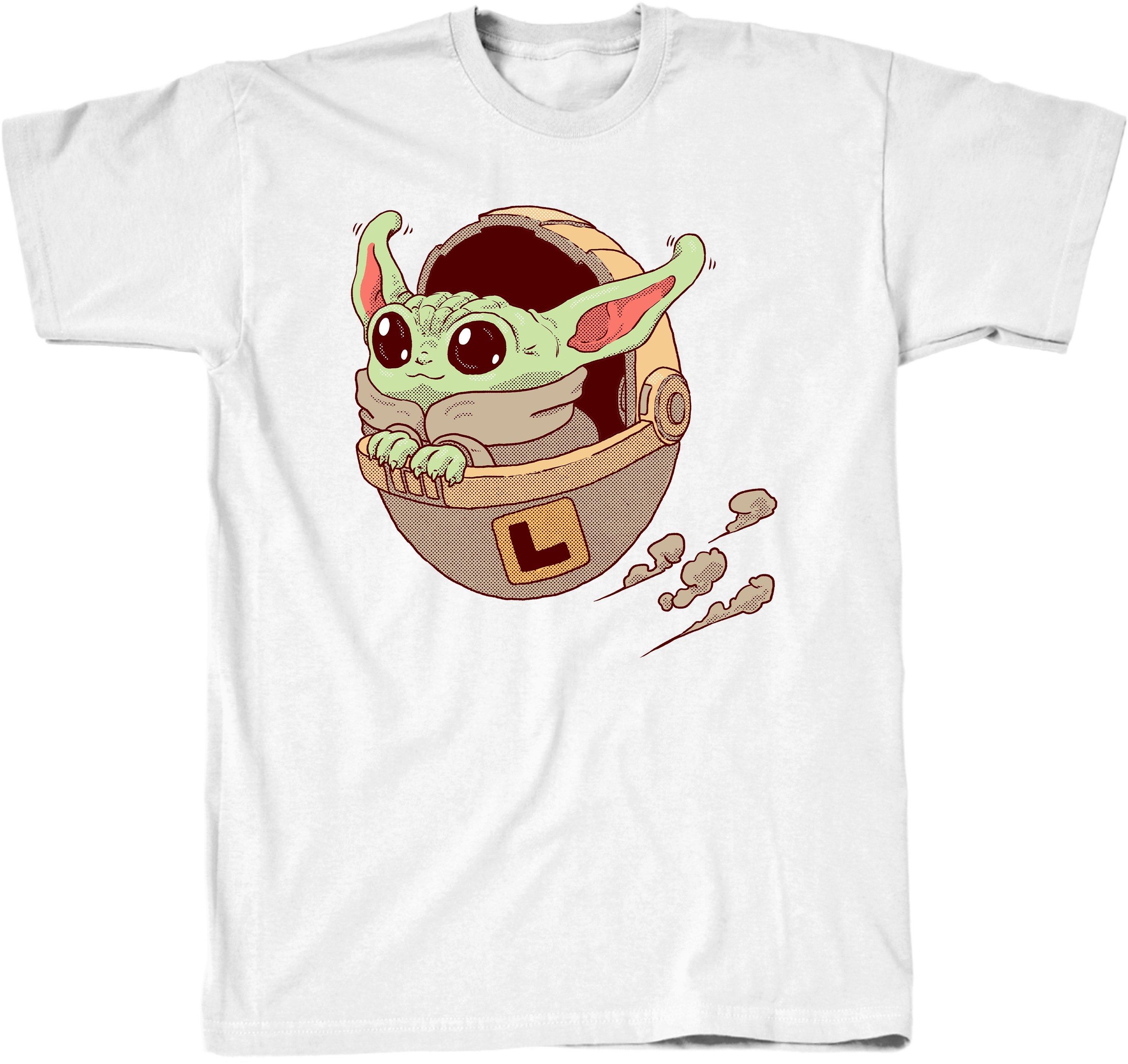 Geeknet Star Wars: Exclusive Mandalorian Child GameStop T-Shirt | Plate GameStop The The