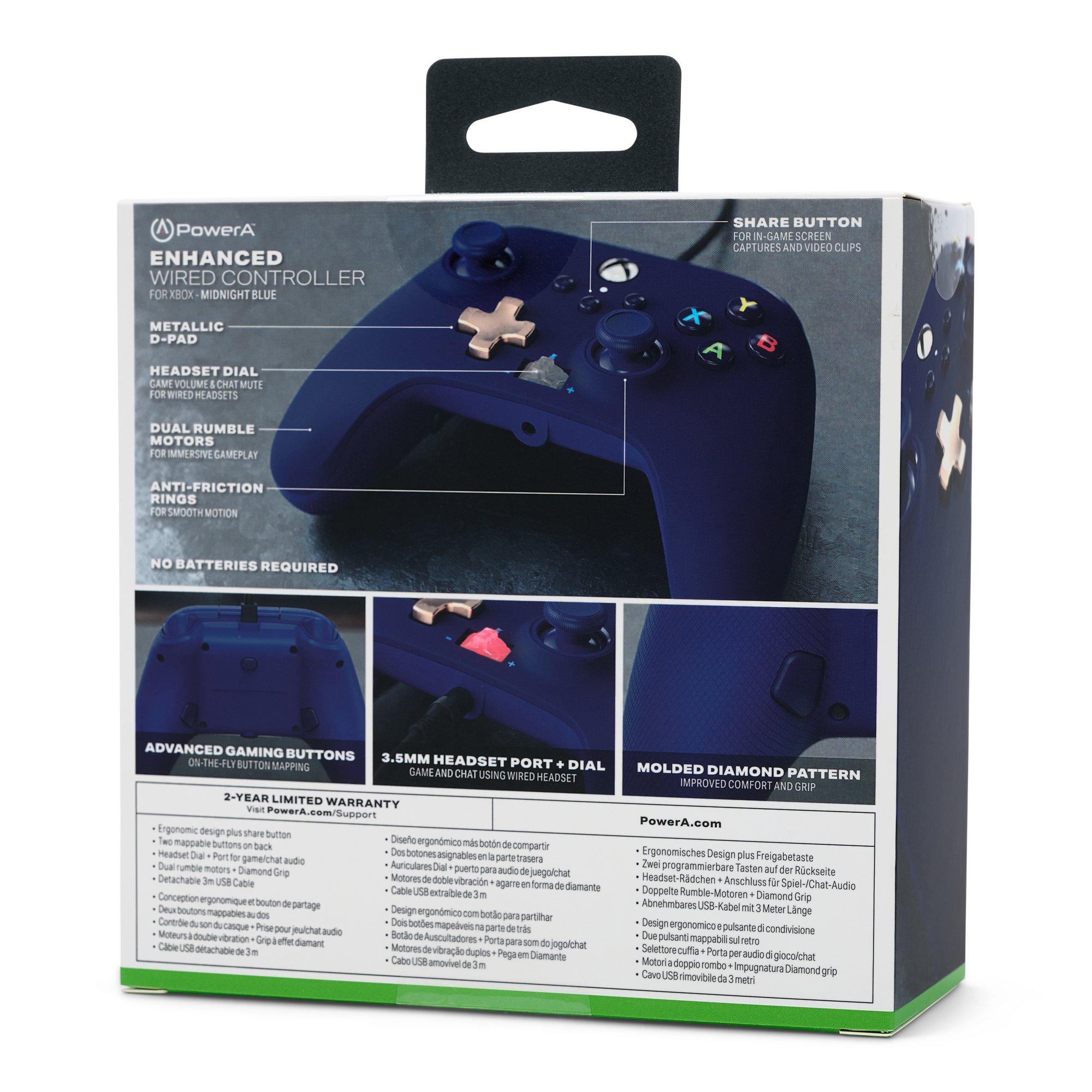 PowerA Enhanced Wired Controller for Xbox Series X|S - Metallic Blue Camo