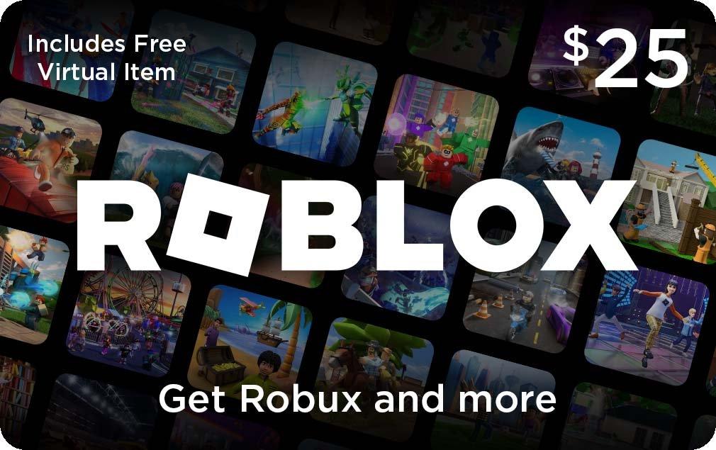 Roblox $25 Digital Gift Card [Includes Exclusive Virtual Item], Universal