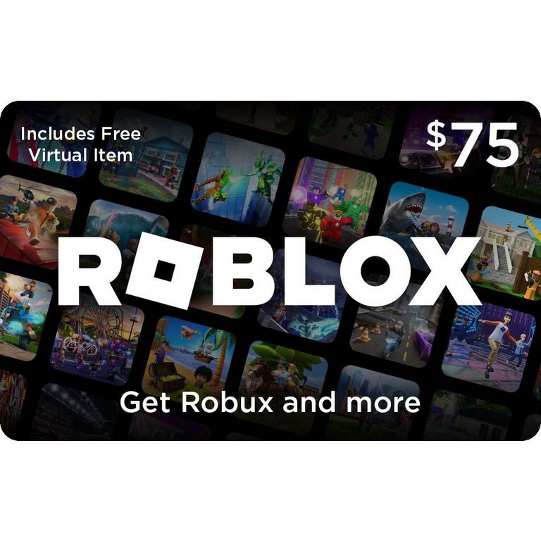 InComm Roblox USD75 Digital Gift Card (GameStop)