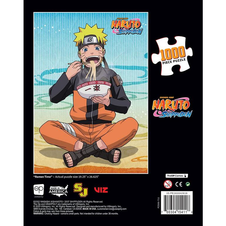 USAOPOLY Naruto Ramen Time 1000 Piece Jigsaw Puzzle Officially Licensed Naruto Merchandise Collectible Puzzle Featuring Naruto Uzumaki from The Anime Show and Manga