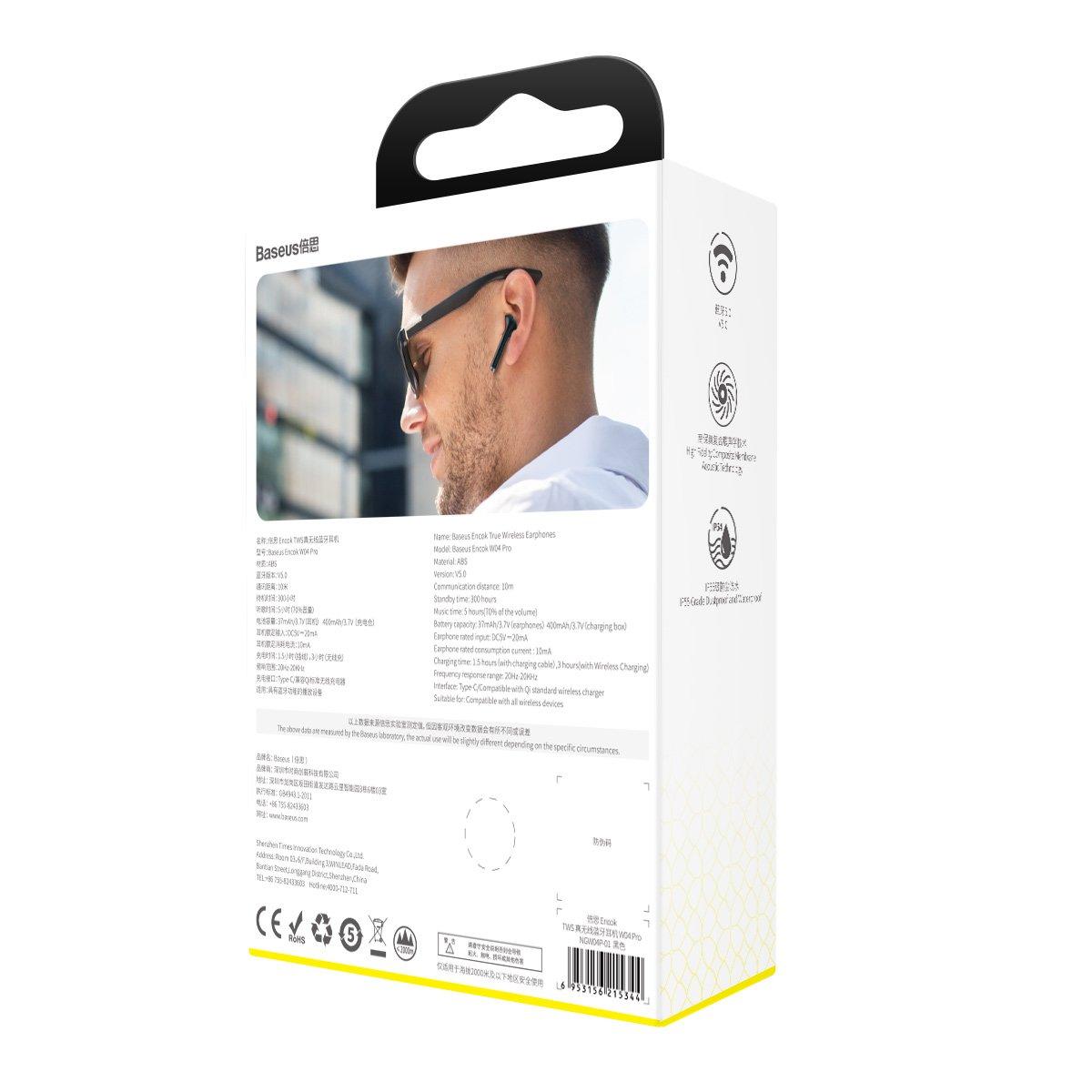 baseus encok true wireless earphones w04 pro black