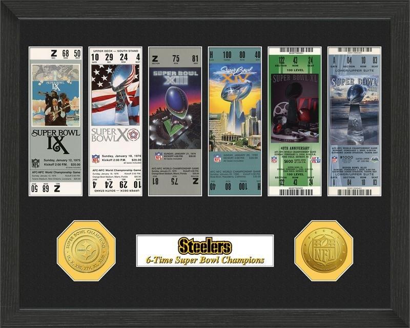 Highland Mint Pittsburgh Steelers Super Bowl Championship Ticket Collection