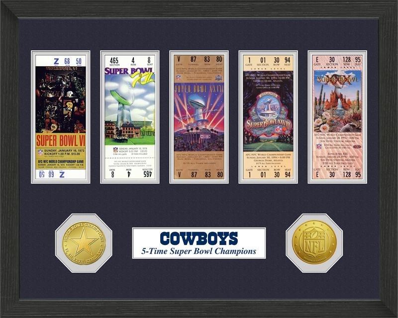 Highland Mint Dallas Cowboys Super Bowl Championship Ticket Collection
