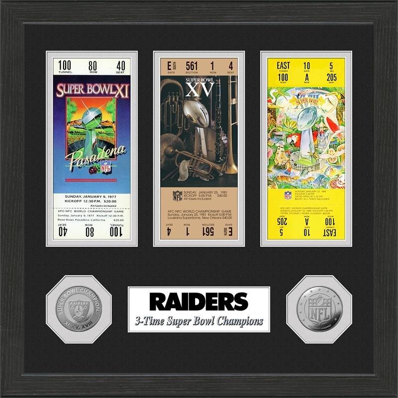 Highland Mint Las Vegas Raiders Super Bowl Ticket Collection