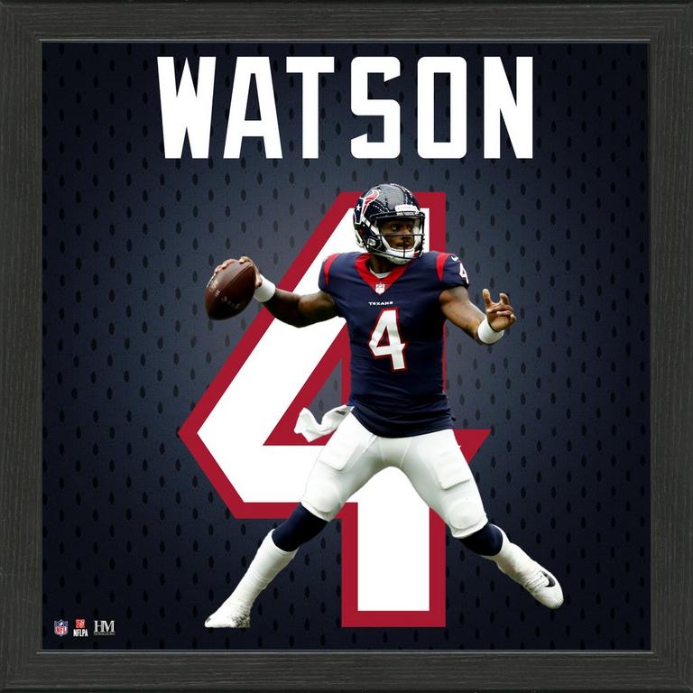 Houston Texans Deshaun Watson Jersey Number Framed Photo | GameStop