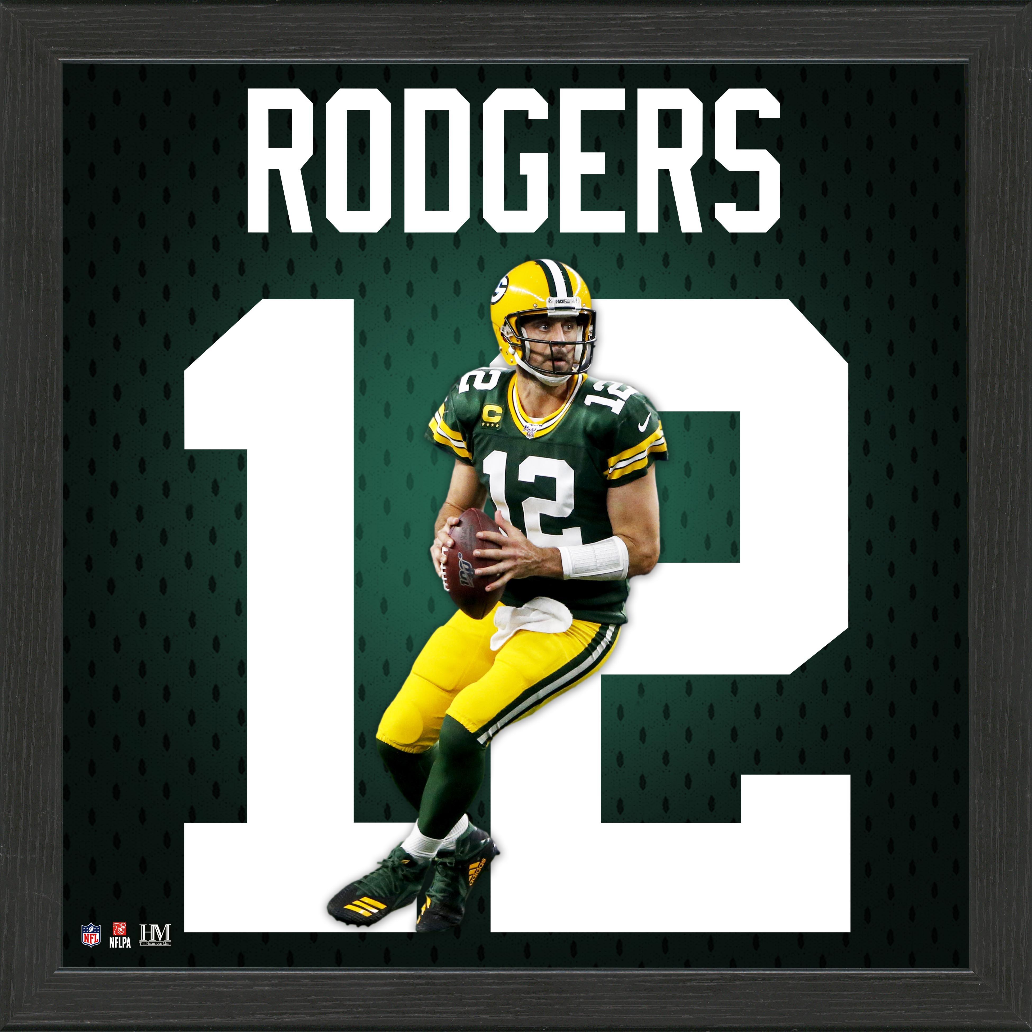 Green Bay Packers Aaron Rodgers Jersey Number Framed Photo | GameStop
