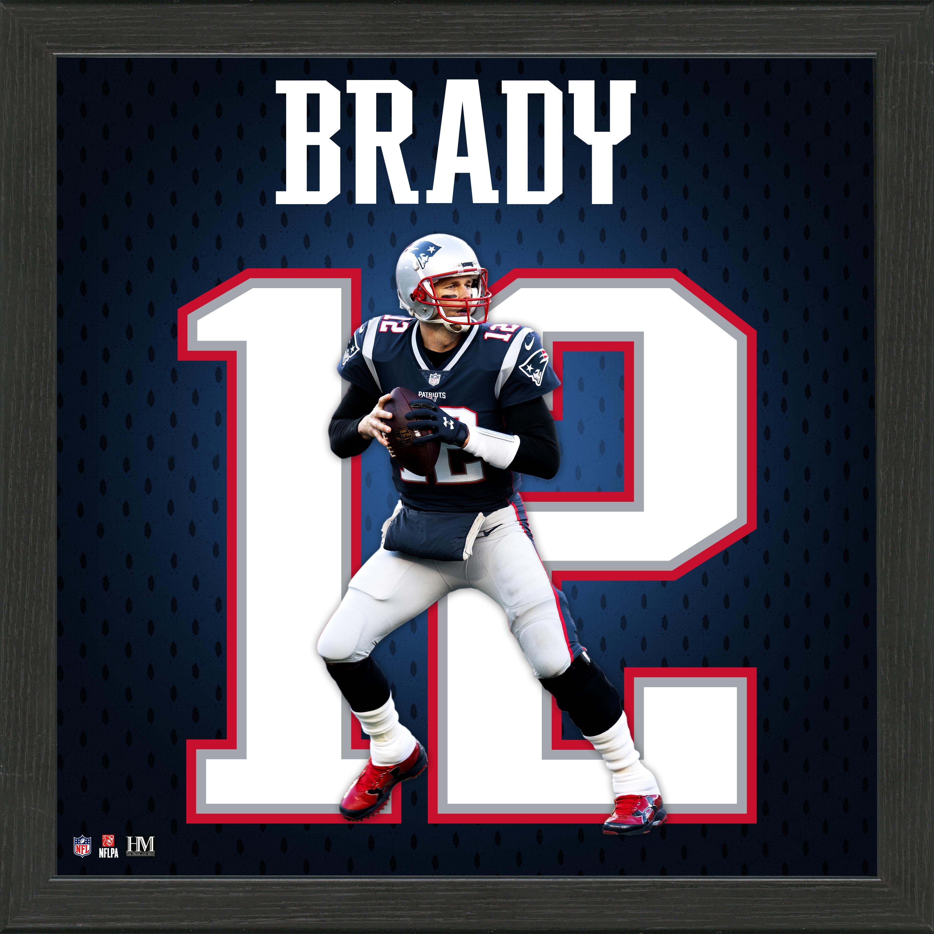 New England Patriots Tom Brady Jersey Number Framed Photo | GameStop