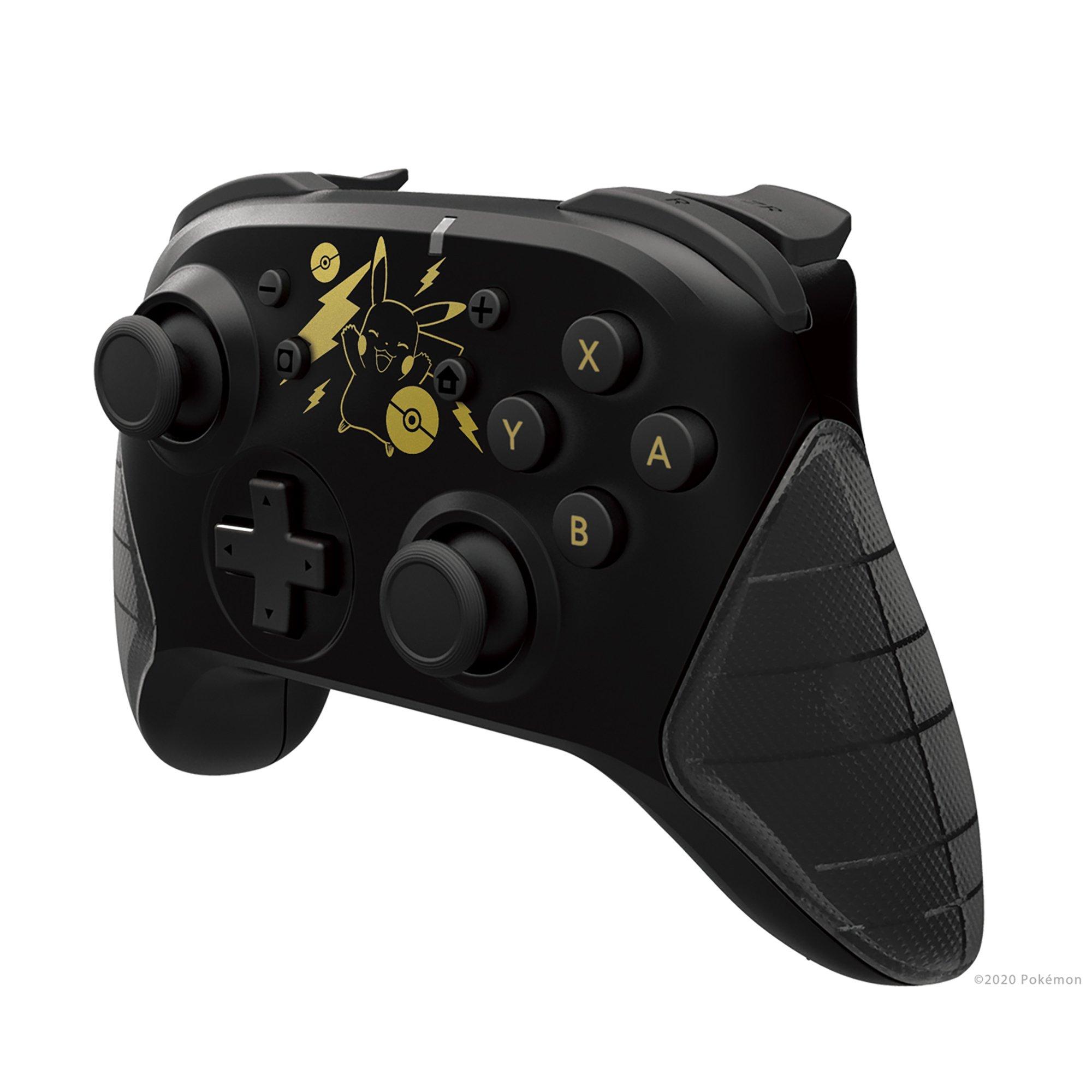 list item 2 of 4 HORIPAD Wireless Controller for Nintendo Switch Pikachu Black and Gold