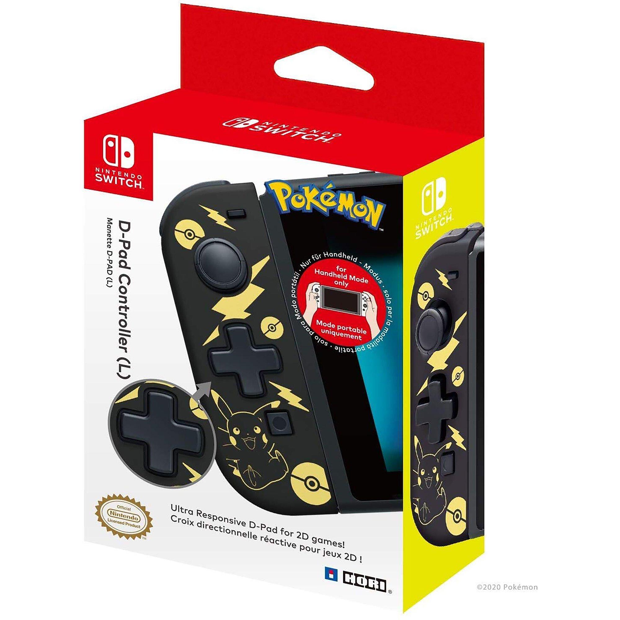 Pokemon Pikachu Black and Gold Left DPad Controller for Nintendo Switch