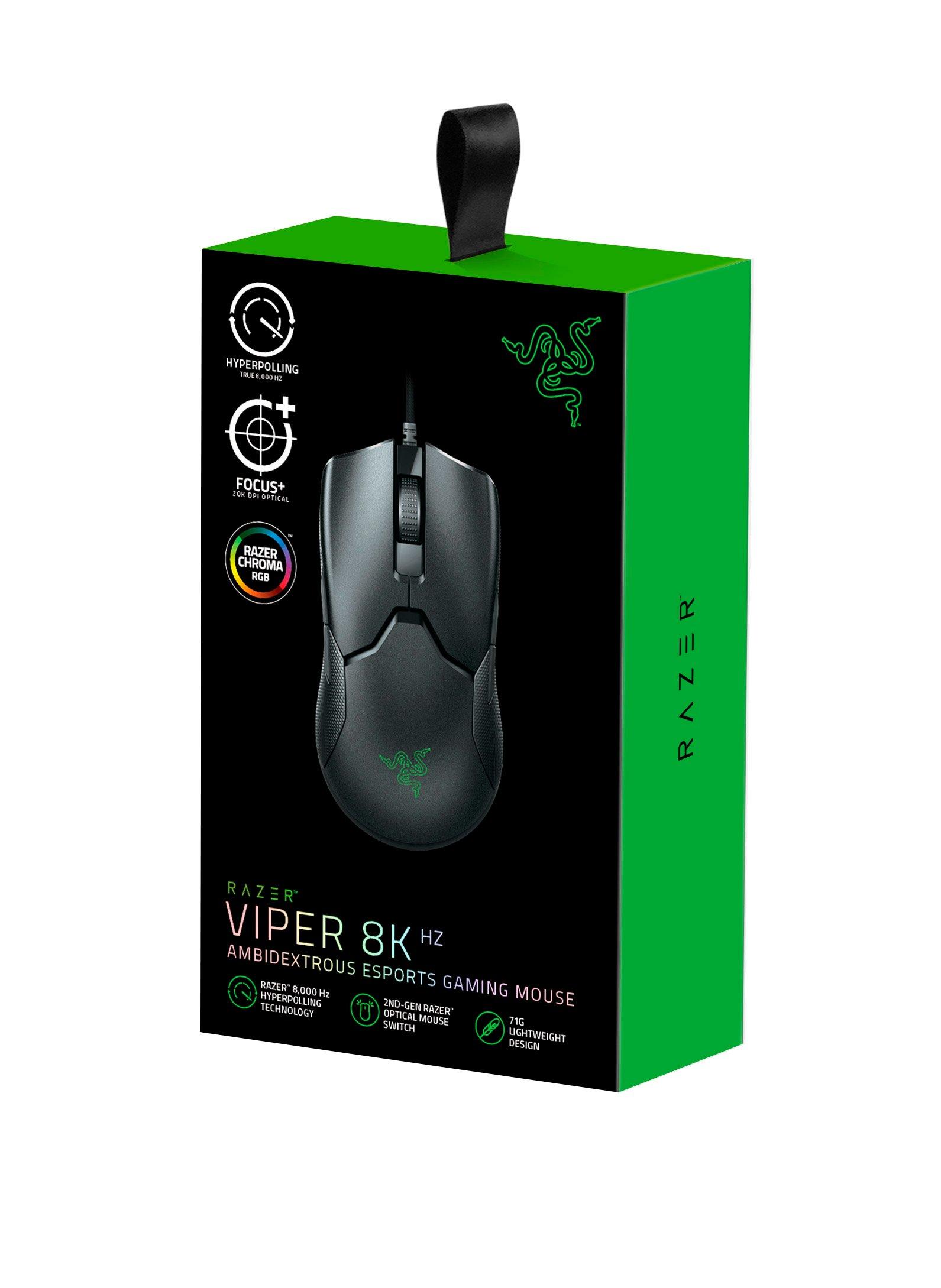 RAZER VIPER 8KHz Gaming Mouse with 8000Hz Polling Rate ,Focus+ 20K