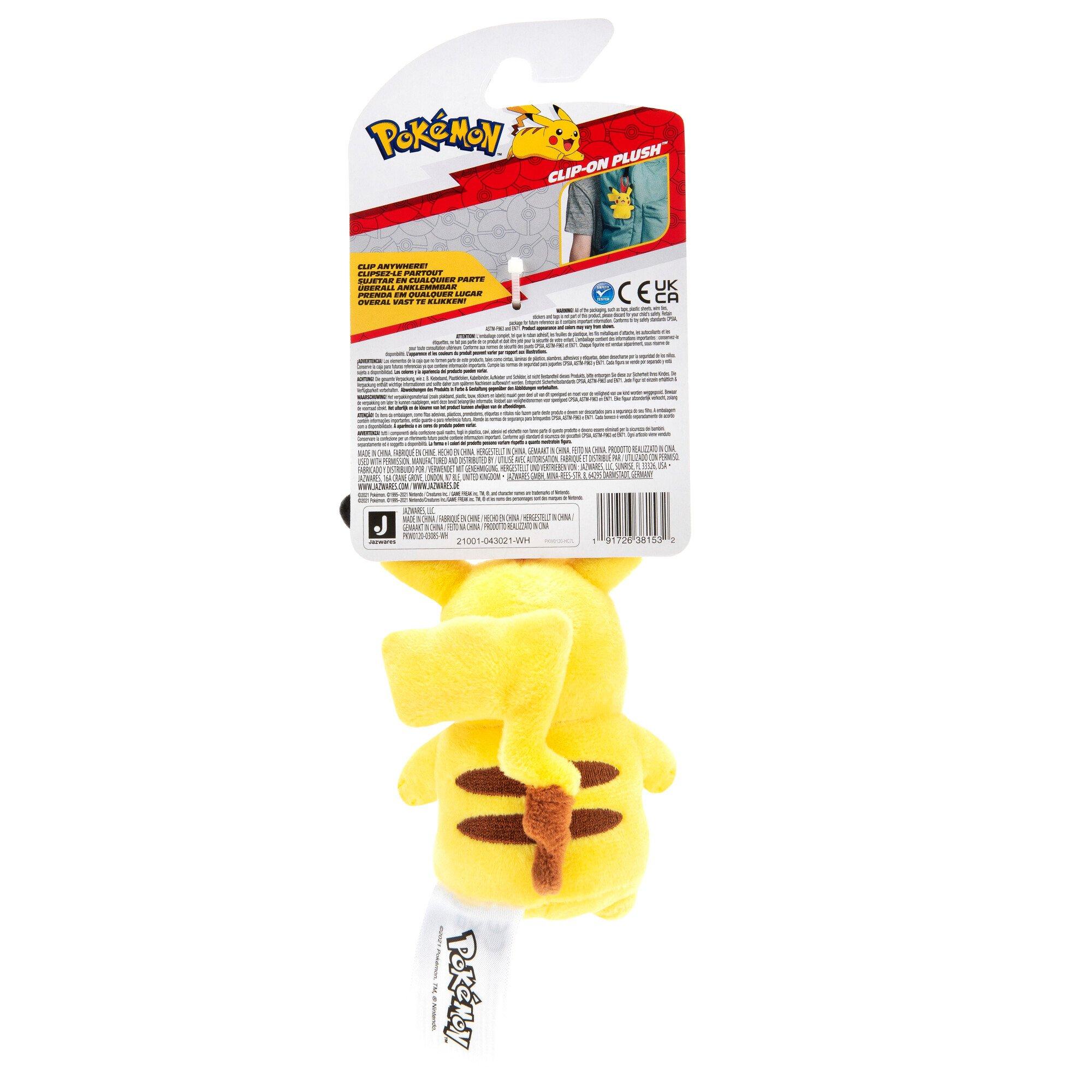 Pokemon Clip-On Pikachu 3.5-in Plush