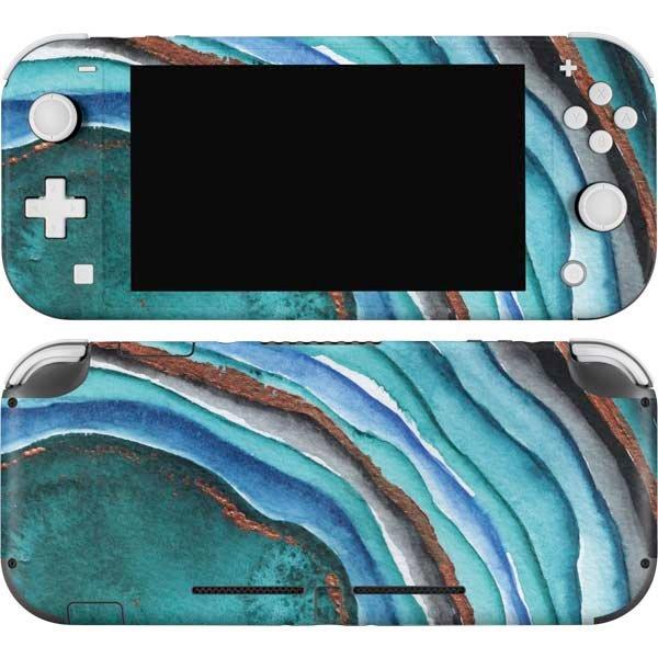 Geode Turquoise Watercolor Console Skin For Nintendo Switch Lite Nintendo Switch Gamestop