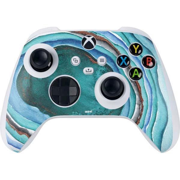 Geode Turquoise Watercolor Controller Skin For Xbox Series S Xbox Series S Gamestop