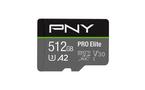 PNY PRO Elite Class 10 U3 V30 microSDXC Flash Memory Card 512GB P-SDUX512U3100PRO-GE