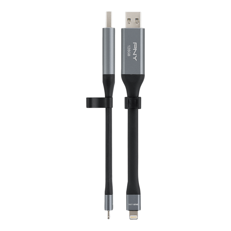 list item 4 of 9 PNY 128GB DUO LINK iOS USB 3.O TG Flash Drive P-FDI128LA02GC-RB