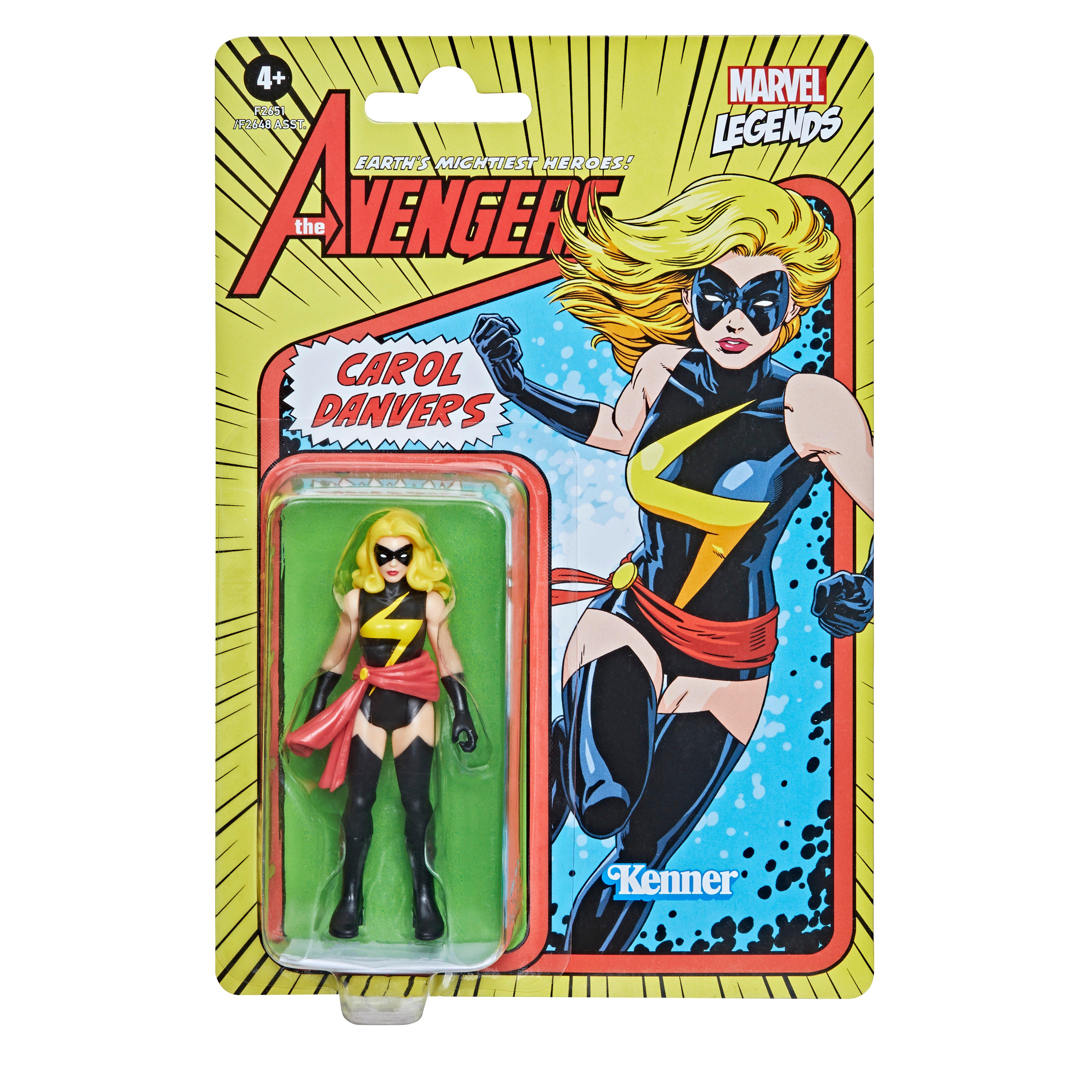 list item 3 of 4 Marvel Comics Marvel Legends Carol Danvers Retro Style 3.75-in Action Figure