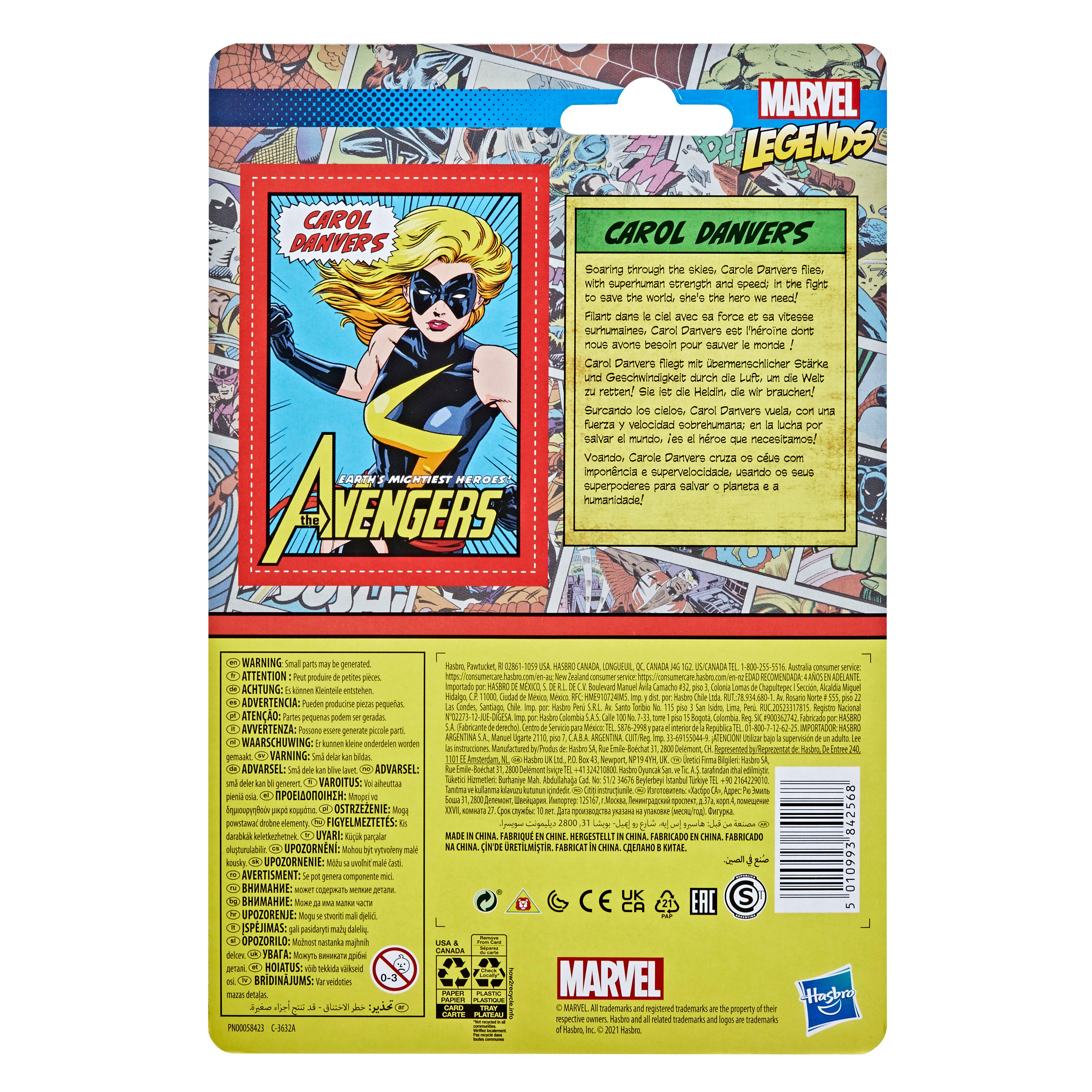list item 4 of 4 Marvel Comics Marvel Legends Carol Danvers Retro Style 3.75-in Action Figure