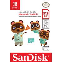 list item 1 of 5 SanDisk 512GB UHS-I microSD for Nintendo Switch