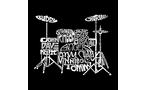 Names of Great Drummers Drum Set Word Art Hooded Sweatshirt