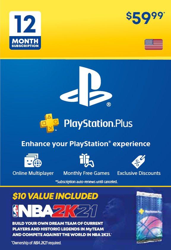 playstation plus 1 year membership