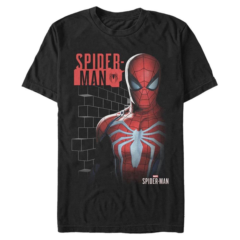 Marvel Spider-Man Brick Background T-Shirt