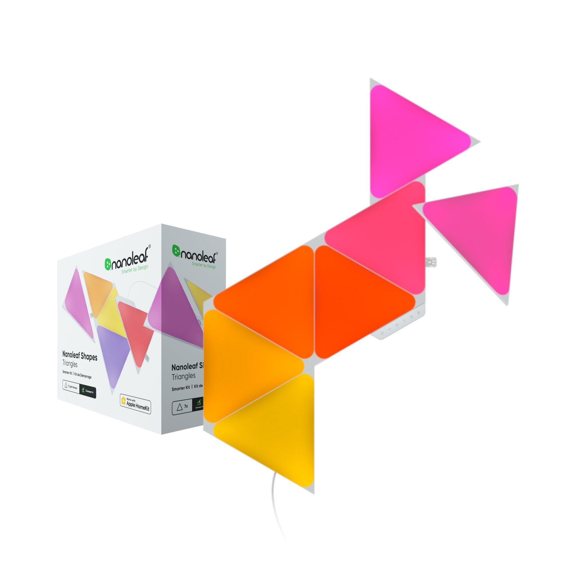 Åbent Vil have bord Nanoleaf Light Panels Shapes Triangles Smarter Kit 7 Pack | GameStop