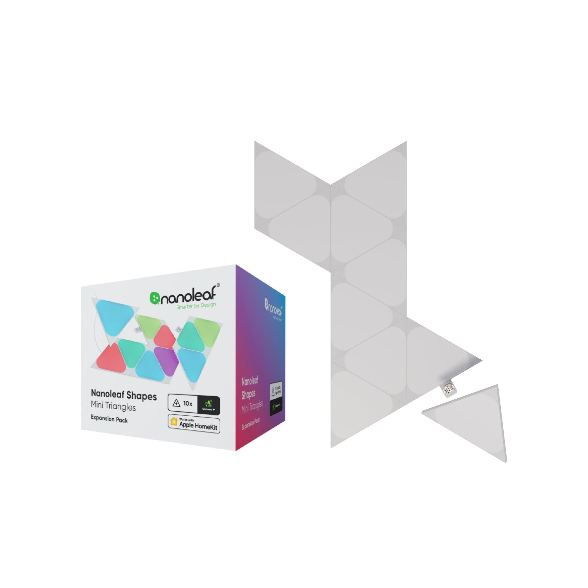 Nanoleaf Light Panels Shapes Mini Triangles Expansion Pack 10 Pack