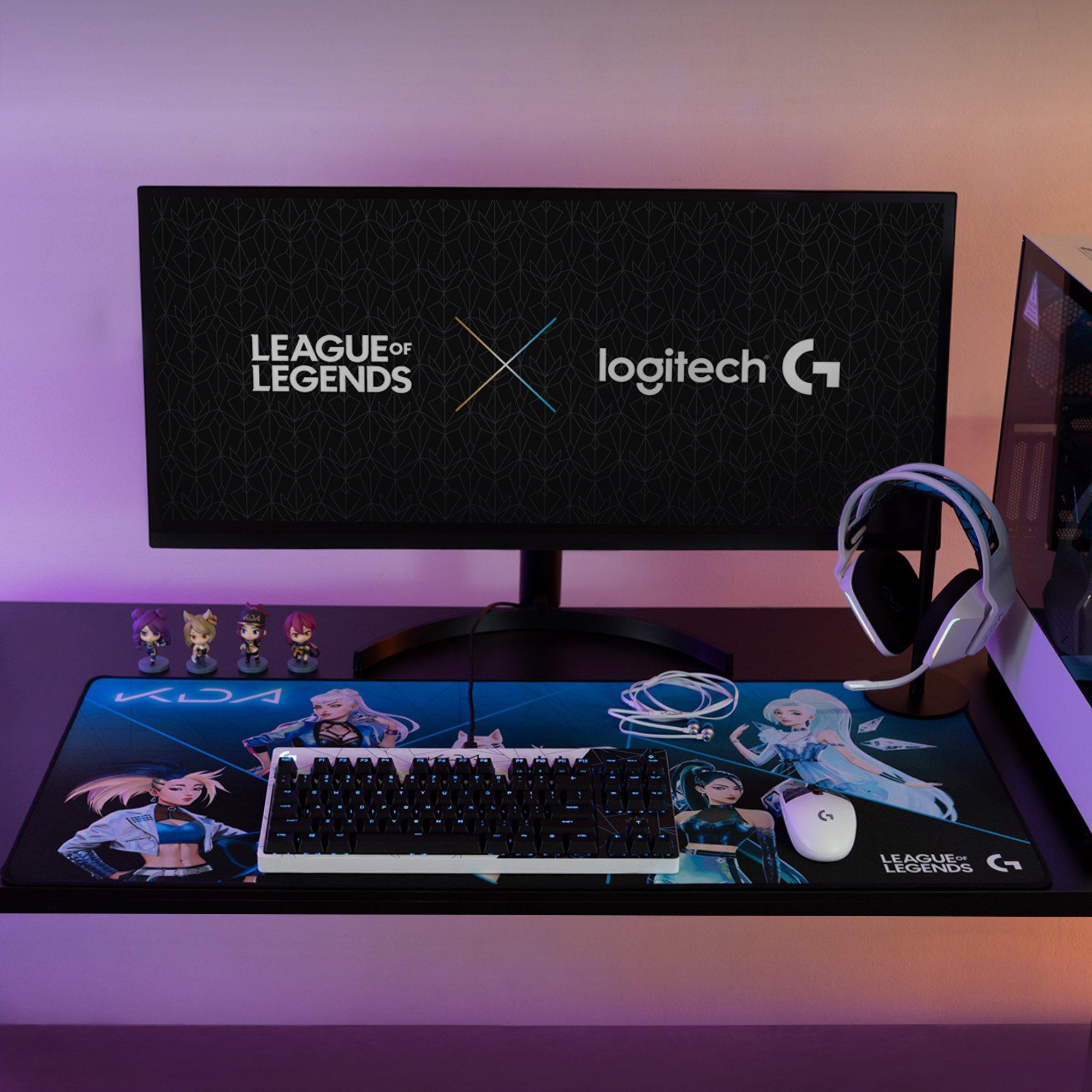 list item 3 of 6 Logitech League of Legends K/DA G840 XL Gaming Mouse Pad