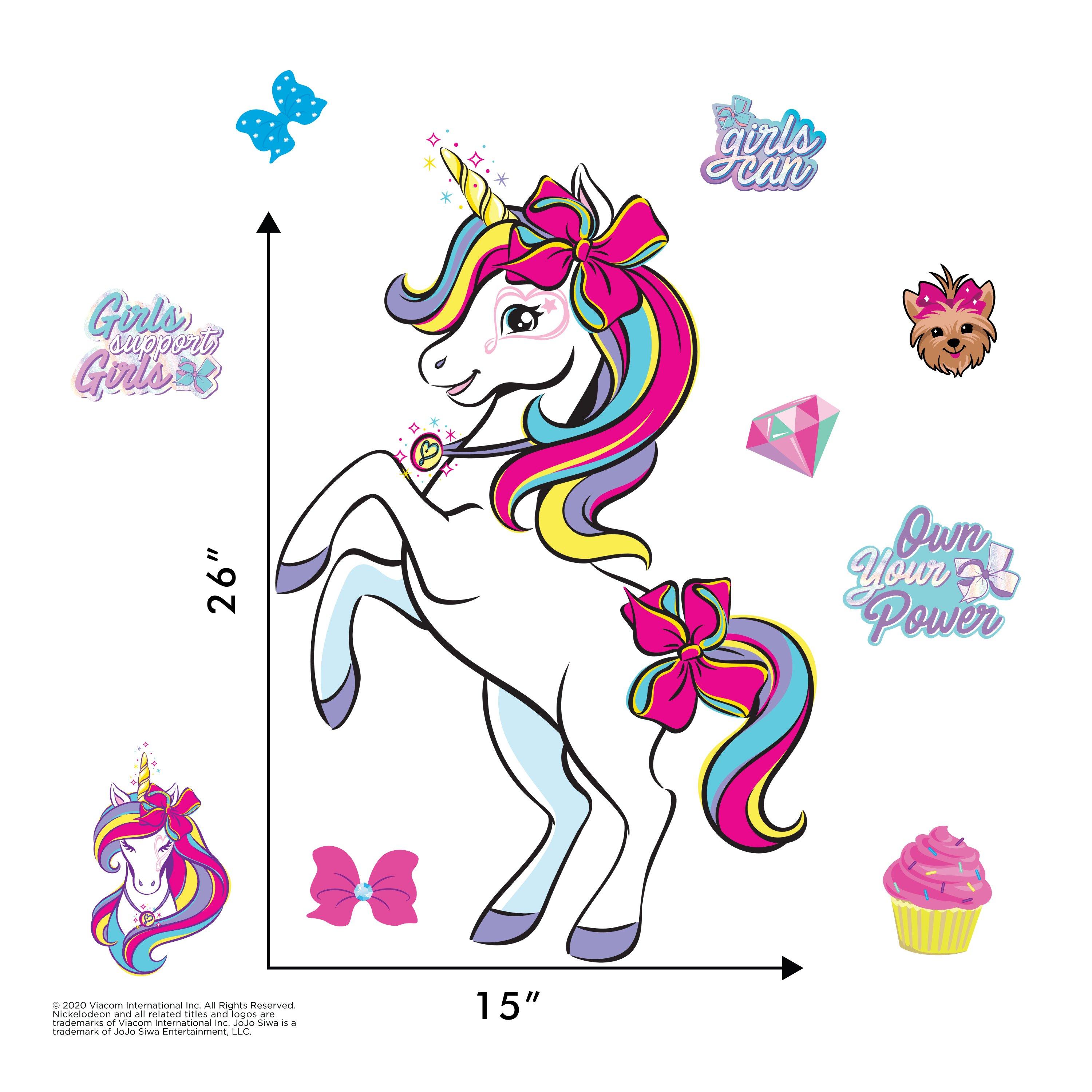 jojo siwa unicorn wall decal gamestop