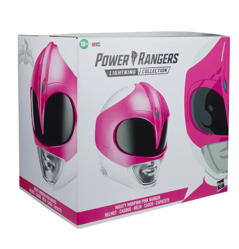Hasbro Mighty Morphin Power Rangers Pink Ranger Replica Helmet with Display Stand GameStop Exclusive