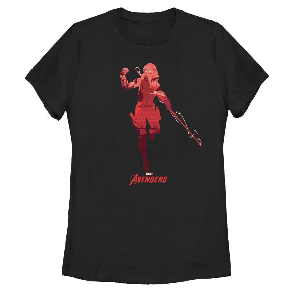 Marvel's Avengers Black Widow Silhouette Womens T-Shirt