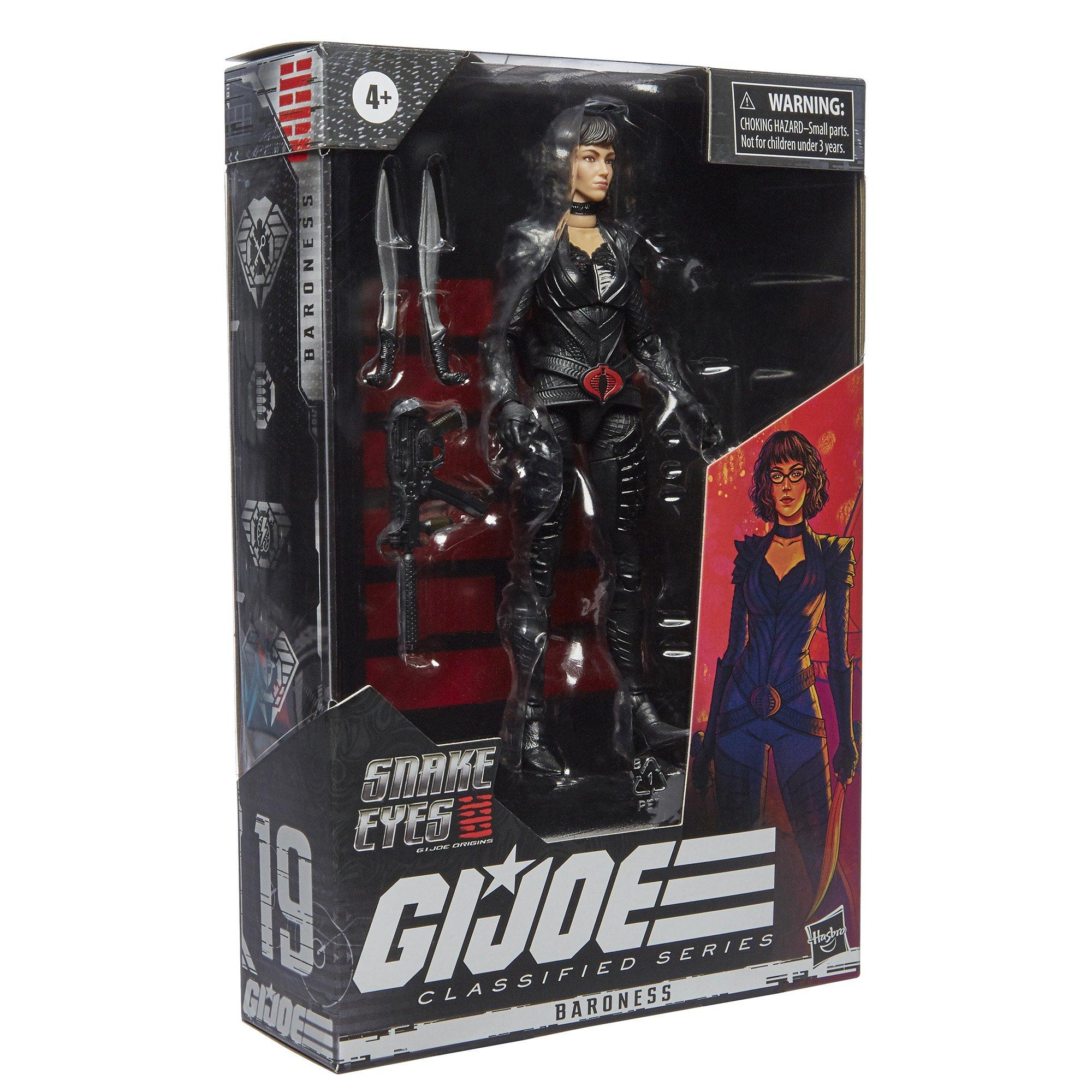 GI Joe Hasbro Classified Series : GI Joe Origins Snake Eyes Action Figure  16, Premium 6-Inch Scale Toy with Custom Package Art , Black