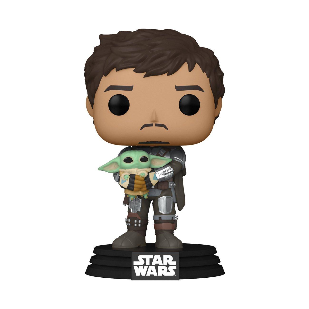 Funko POP! Star Wars: The Mandalorian Unmasked with The Child 4.75-in Bobblehead Vinyl Figure