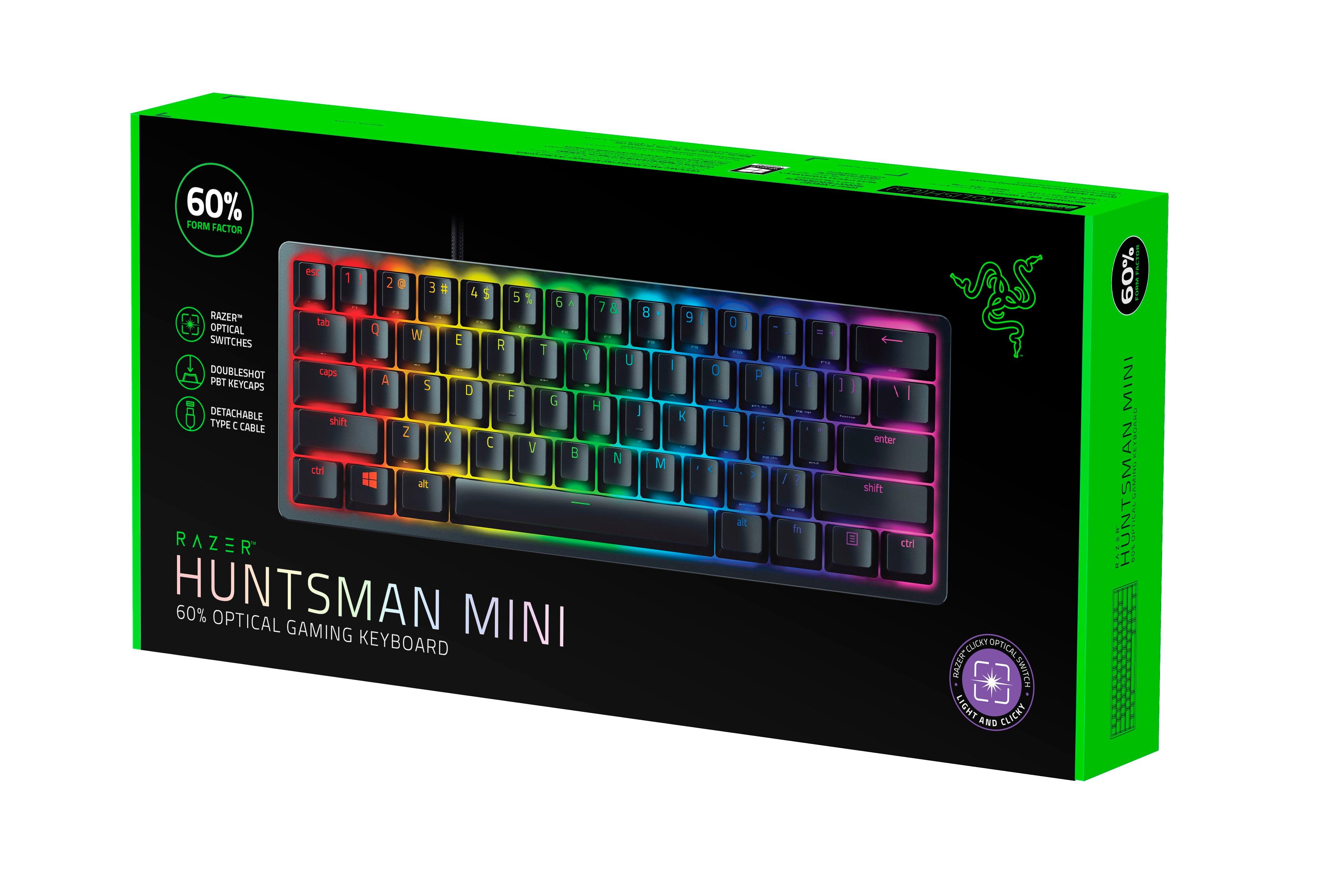 Razer Huntsman Mini 60 Percent Optical Purple Switches Wired Gaming Keyboard